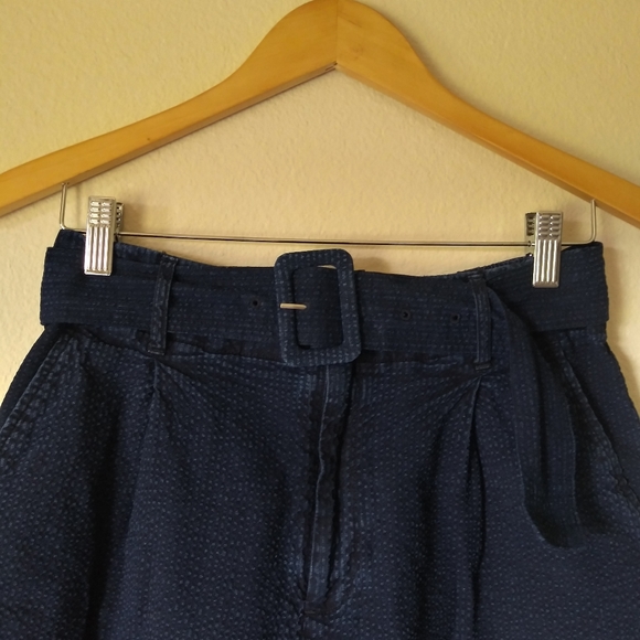 High Waisted Blue Shorts - Picture 2 of 4